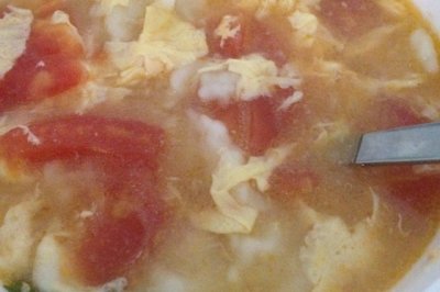 西红柿蛋花面疙瘩汤