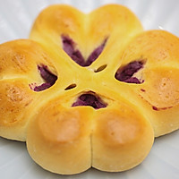 #网红美食我来做#送你一颗幸运心：四叶草紫薯心形面包的做法图解10