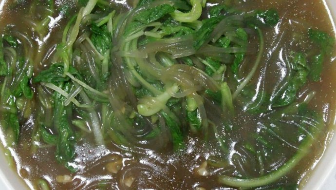 小白菜炖粉条   蛮清淡的菜