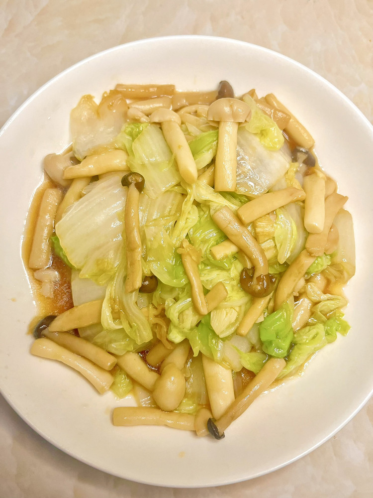 超好吃的娃娃菜炒双菇，吃一次就爱上！的做法