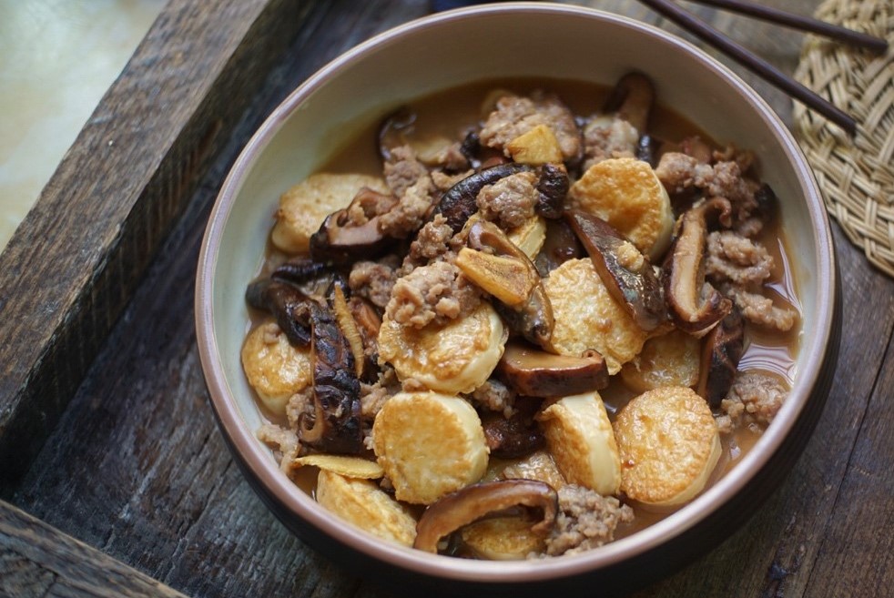 Braised minced pork with Japanese Tofu