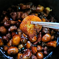 用珐琅锅做板栗红烧肉的做法图解9