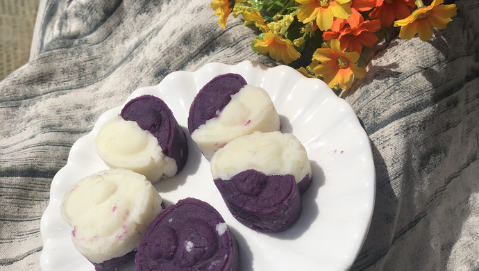 健康美味的紫薯山药糕