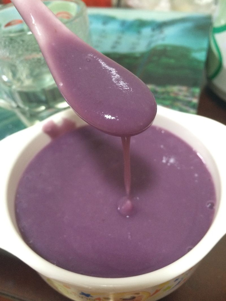 紫薯米糊（婴儿辅食九个月）的做法
