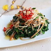 炝拌菠菜#金龙鱼外婆乡小榨菜籽油#的做法图解8