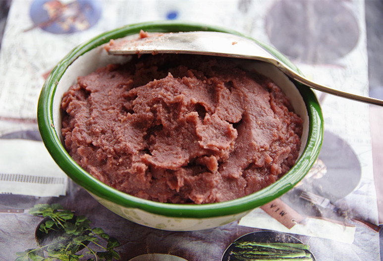 Homemade red bean paste