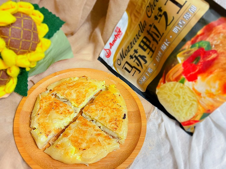 不用揉面的榴莲芝士饼的做法