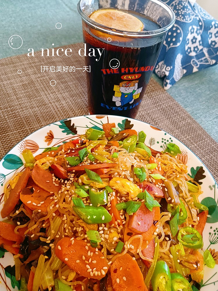 菜多的炒米粉的做法