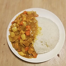 鸡胸肉咖喱饭