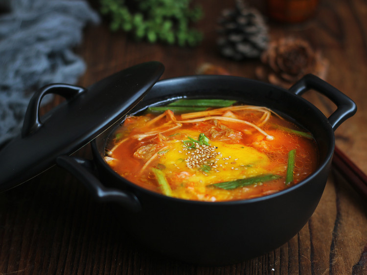 韩式酸辣豆腐汤的做法