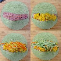 #带着美食出去浪#低脂高纤维 杂蔬早餐卷的做法图解5