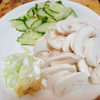 快手下饭菜之肉片炒口蘑的做法图解1