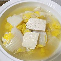白菜豆腐山药汤的做法图解4