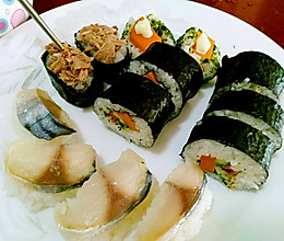 美味寿司，蔬菜醋靖鱼吞拿鱼蟹柳版的做法
