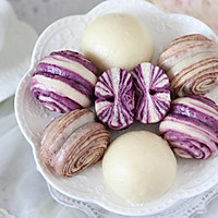 #今日吃什么#紫薯豆沙花卷的做法图解22