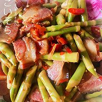 竹笋炒腊肉的做法图解4