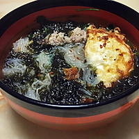 紫菜虾皮煎蛋汤粉的做法图解2