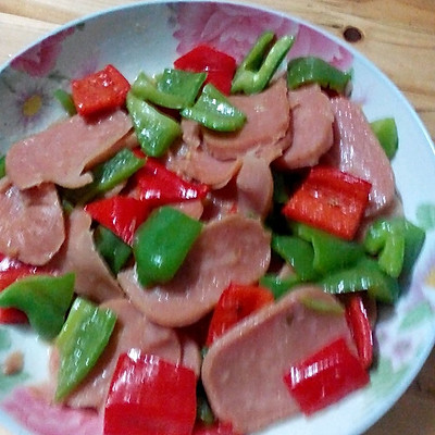 火腿肠炒青椒