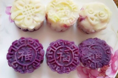 紫薯山药月饼