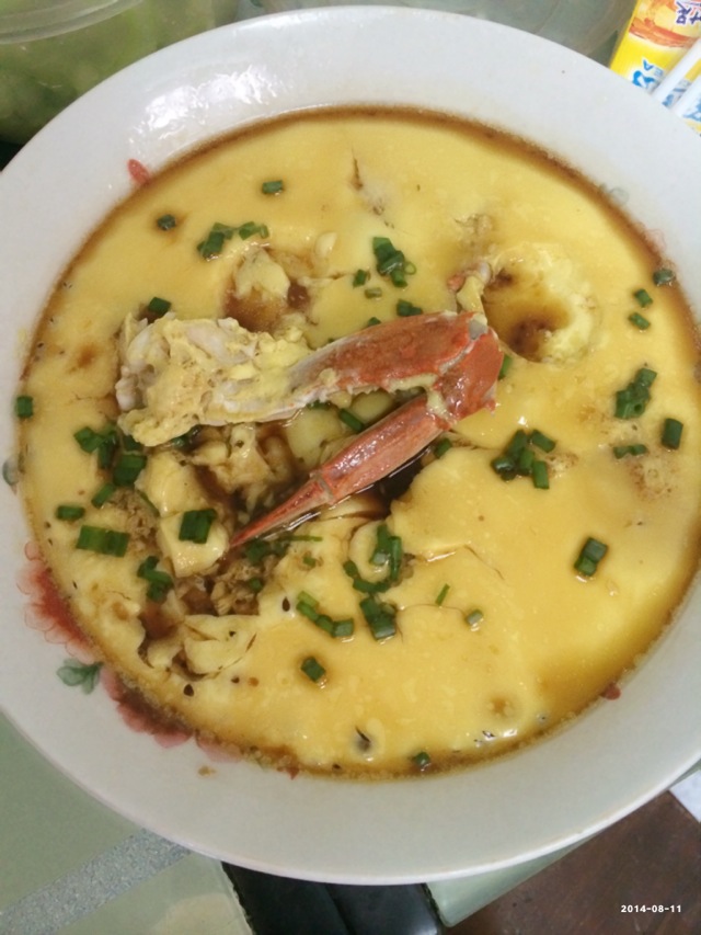 Stewed eggs with crab