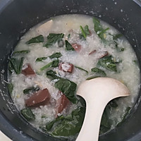 猪红瘦肉菠菜粥（一人份）的做法图解5