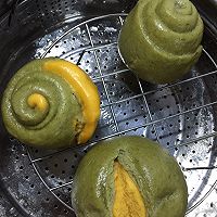 健康营养好看又好吃的菠菜南瓜树叶大馒头的做法图解17