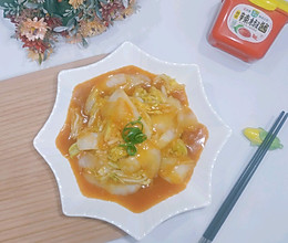 #暖冬酱在手，嗨吃部队锅#韩式辣酱超炒白菜的做法
