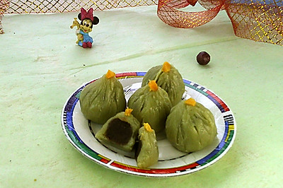 绿豆蓉抹茶茶巾绞