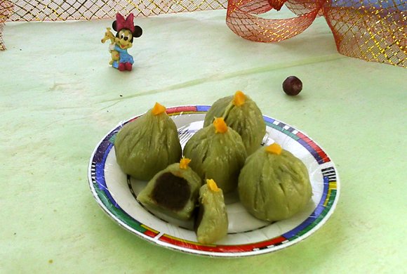 绿豆蓉抹茶茶巾绞