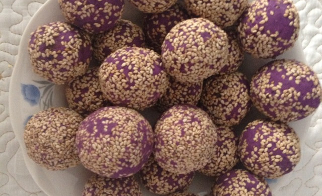水果紫薯球
