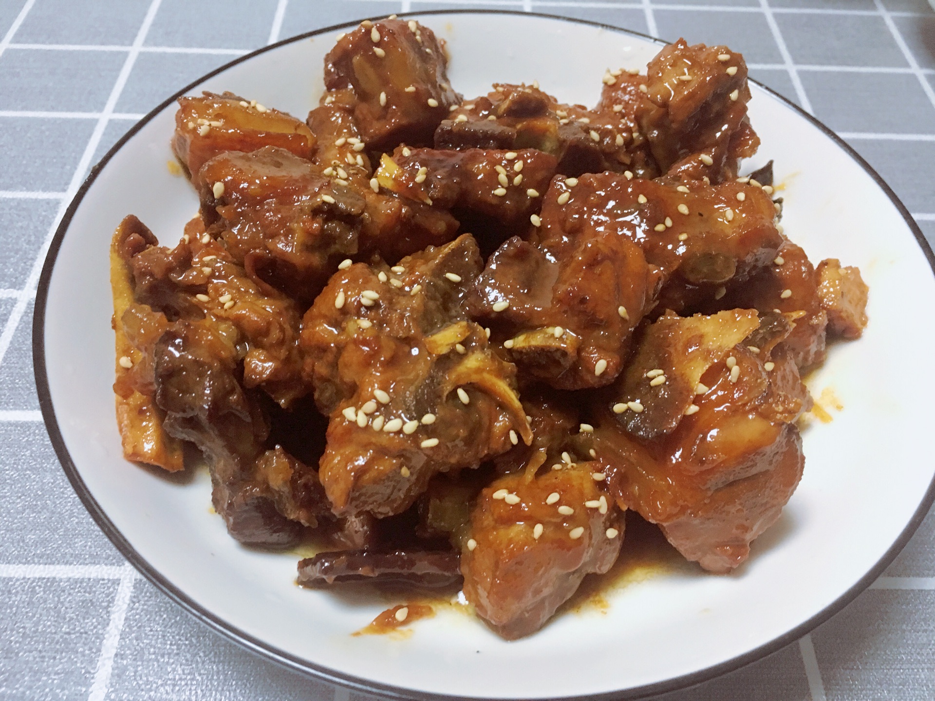 Braised spare ribs