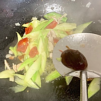 #花10分钟，做一道菜！#清炒丝瓜肉片的做法图解5