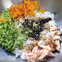 #挪威三文鱼#照烧挪威三文鱼蔬菜饭团的做法图解5