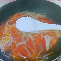#一学就会快手菜#番茄金针菇汤的做法图解7