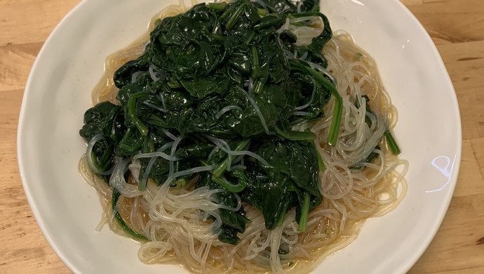 凉拌粉丝菠菜