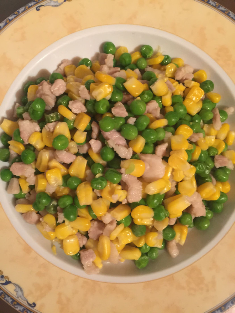 玉米青豆肉末的做法