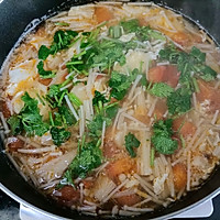 #东古家味美食#西红柿金针菇豆腐鸡蛋汤的做法图解11