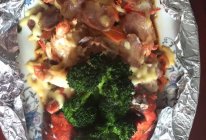 芝士腊肠焗龙虾的做法