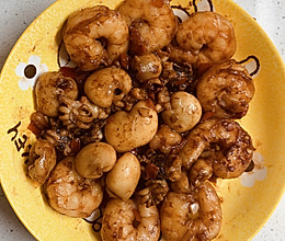 豆腐乳汁墨仔鱼和虾的做法
