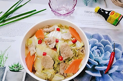 白菜炒肉片