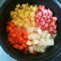 火腿土豆焖饭的做法图解4