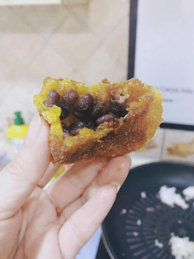 南瓜红豆馅炸糕炸南瓜饼的做法