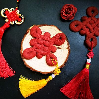 中国结曲奇 复古造型饼干#我爱我的祖国