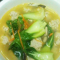 香菇青菜鲜猪肉丸汤的做法图解7
