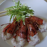 #快手又营养，我家的冬日必备菜品#奶油汁煎南美红虾的做法图解8