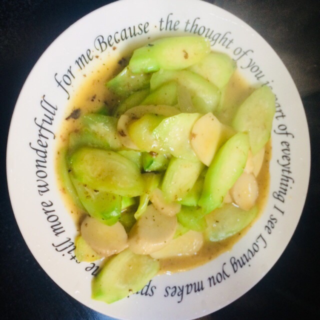 超鲜鲍珍菇丝瓜的做法