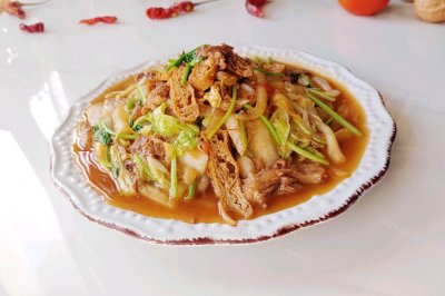 酱肉豆腐烧白菜