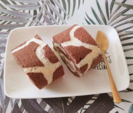 可爱的奶牛/长颈鹿纹蛋糕卷的做法