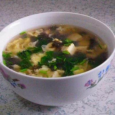 紫菜豆腐肉片汤
