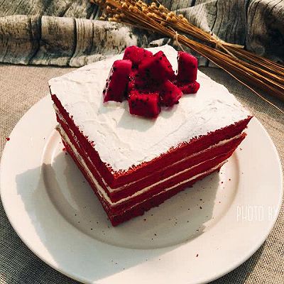 怎么拍都美的红丝绒蛋糕